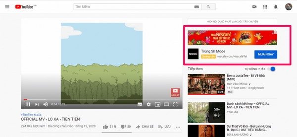Tổng hợp các dạng quảng cáo Youtube quảng cáo Youtube 3 Tổng hợp các dạng quảng cáo Youtube