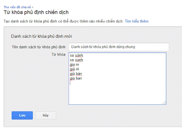 Từ khóa phủ định là gì? Từ khóa mở rộng là gì – các khái niệm về từ khóa trong Google Ads từ khóa phủ định là gì 1 Từ khóa phủ định là gì? Từ khóa mở rộng là gì – các khái niệm về từ khóa trong Google Ads